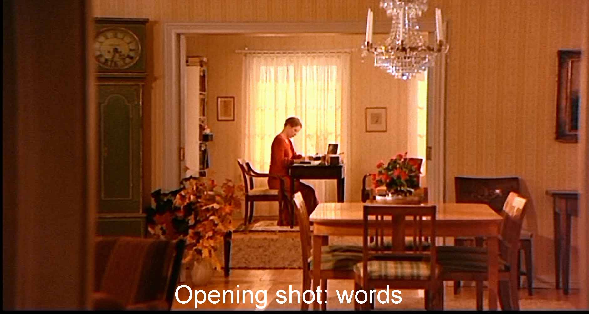 Opening shot: words