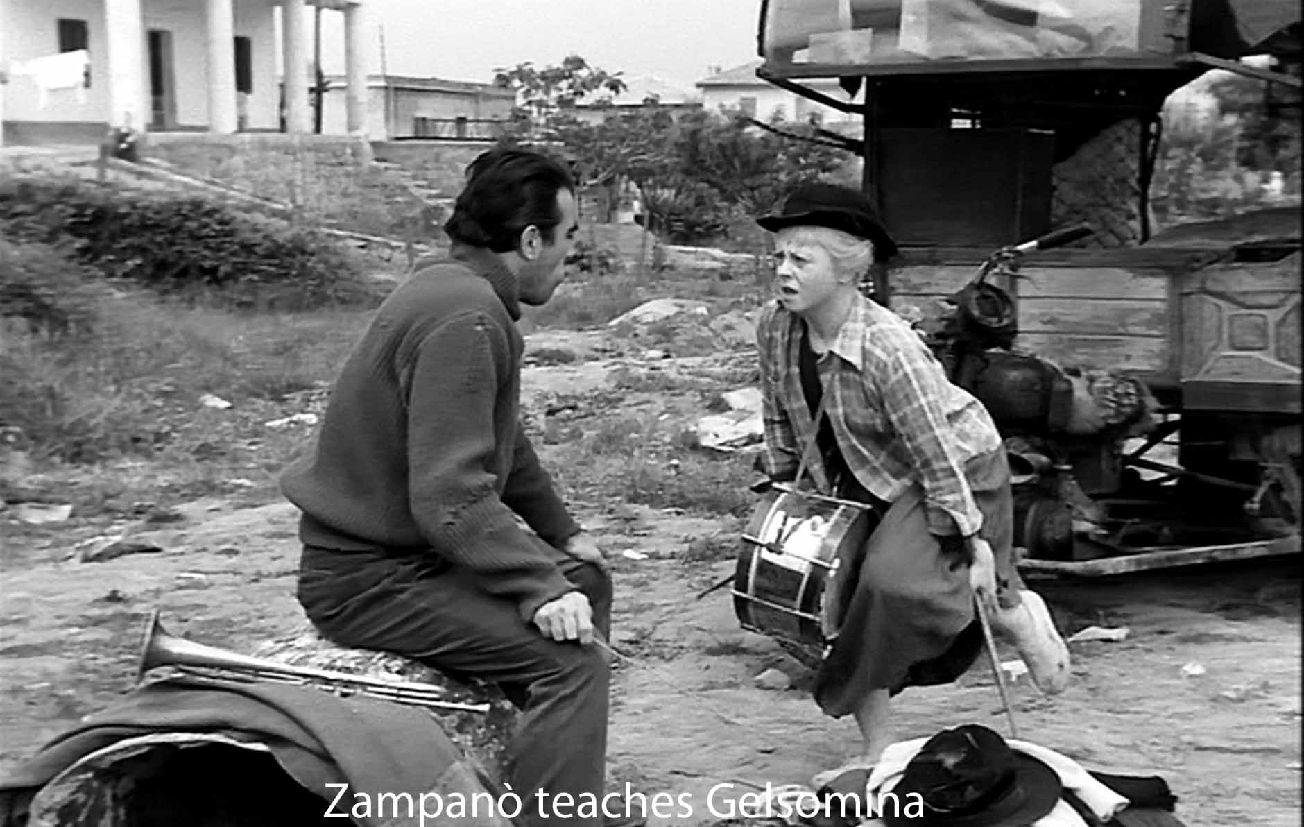 Zampano teaches Gelsomina