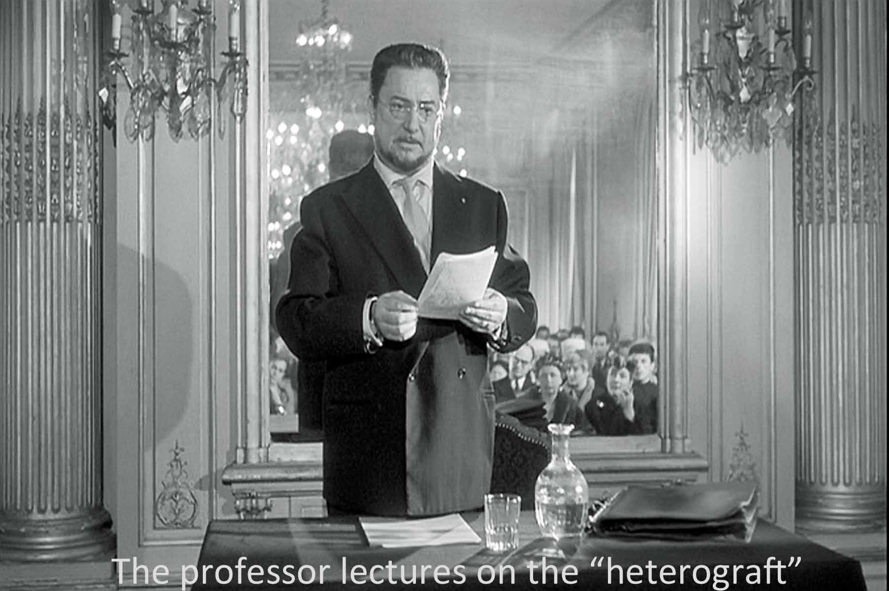 The professor lectures on the `heterograft’