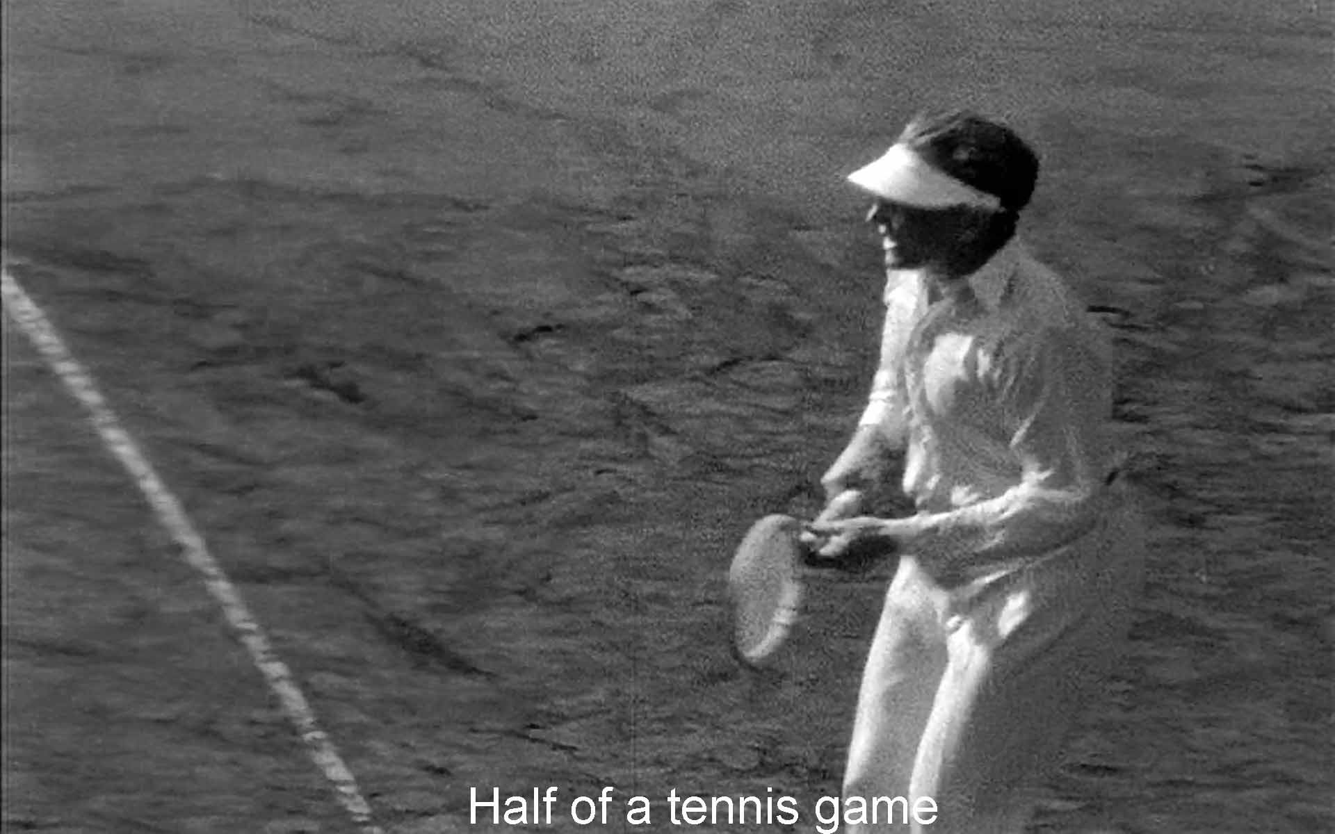 Half of a tennis game