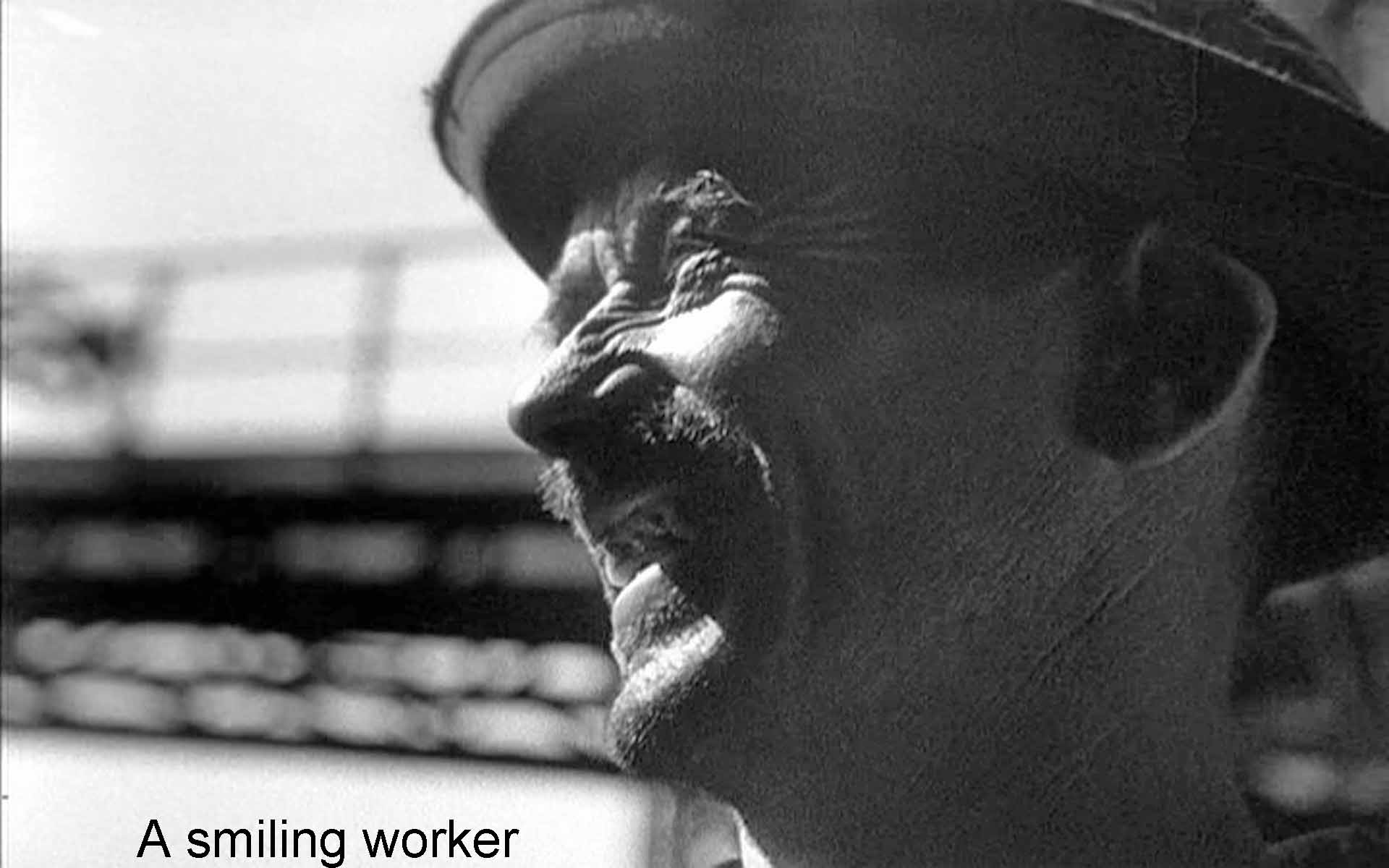 A smiling worker