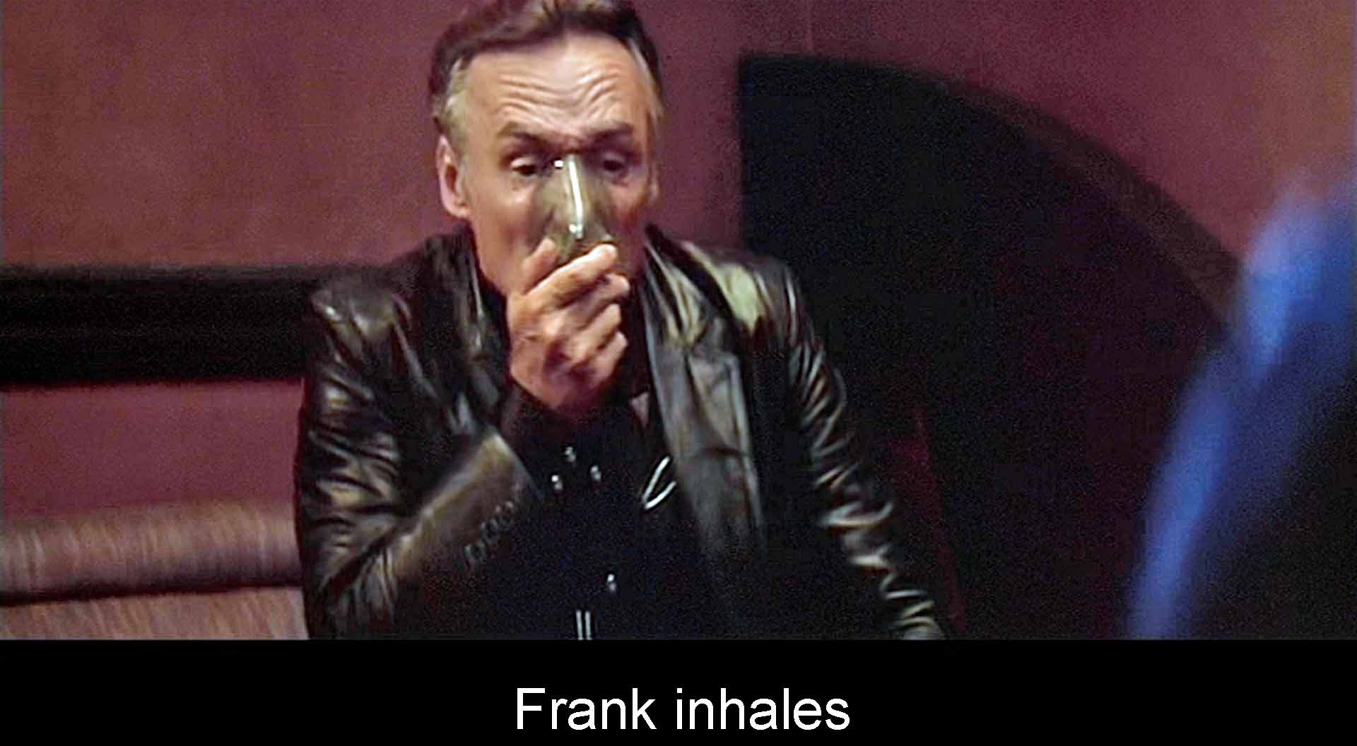 Frank inhales