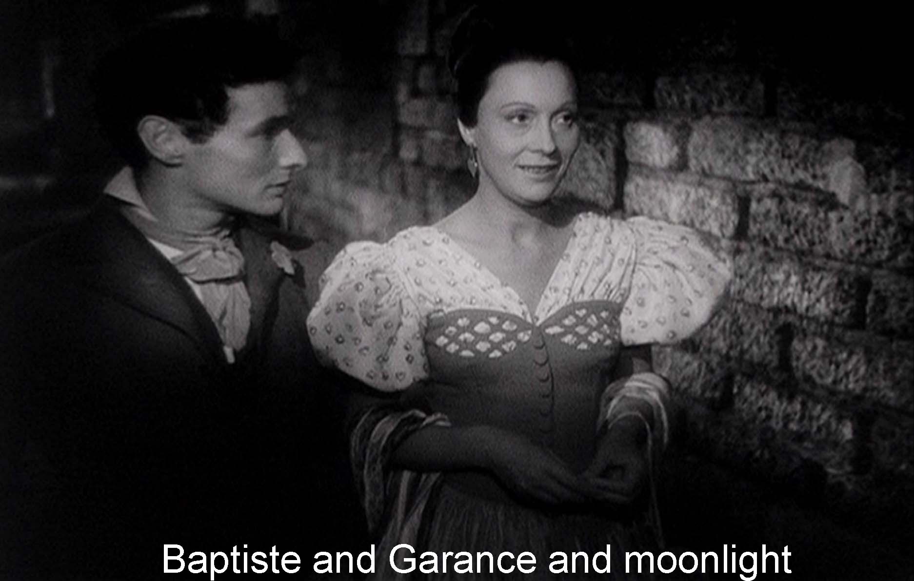 Baptiste and Garance and moonlight