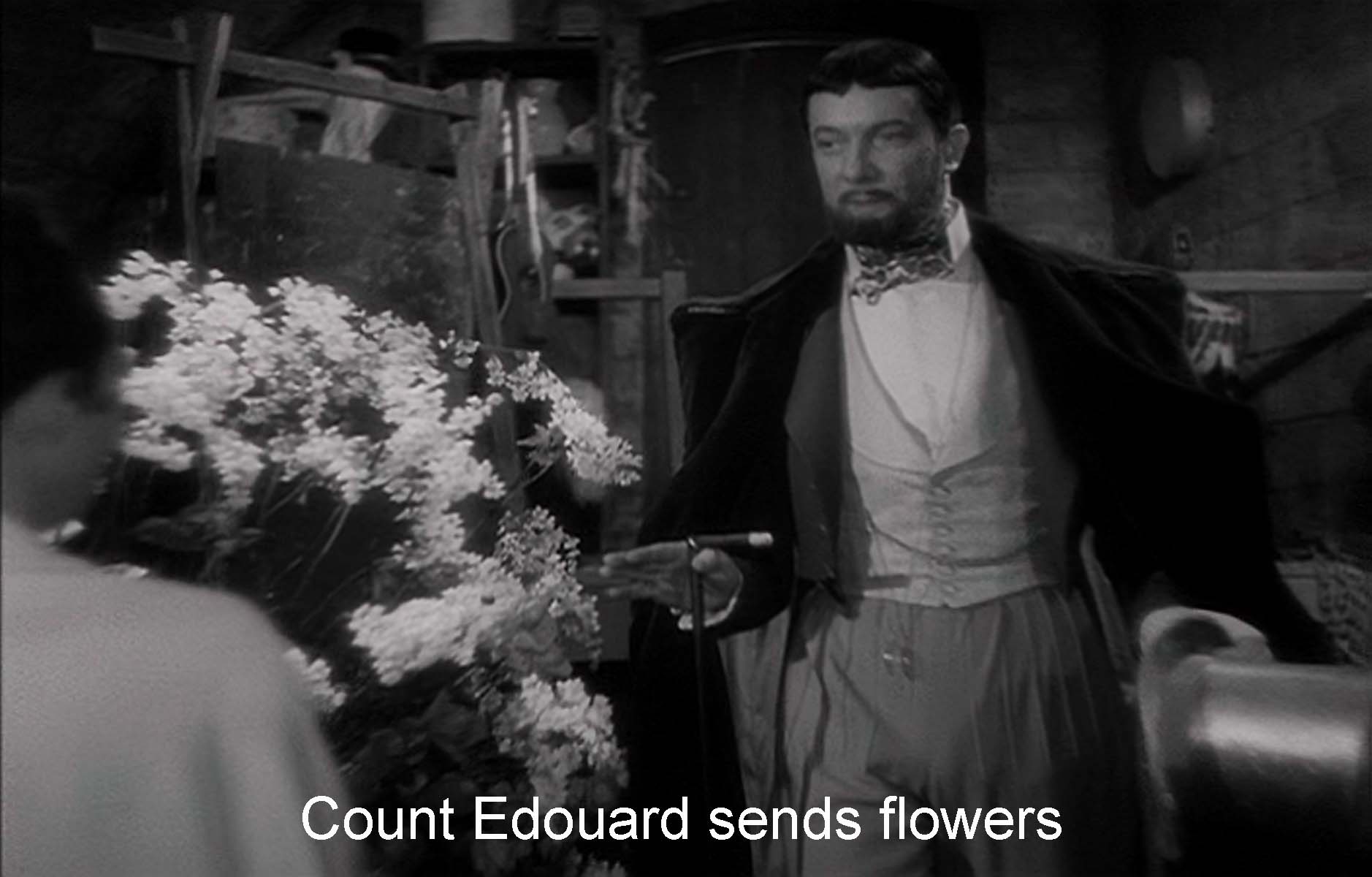 Count Edouard sends flowers