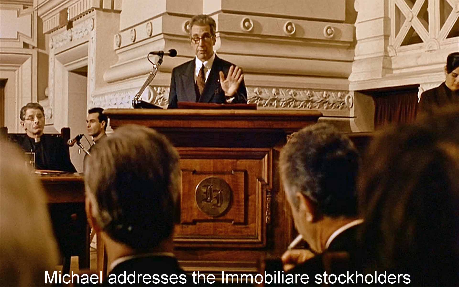 Michael addresses the Immobiliare stockholders