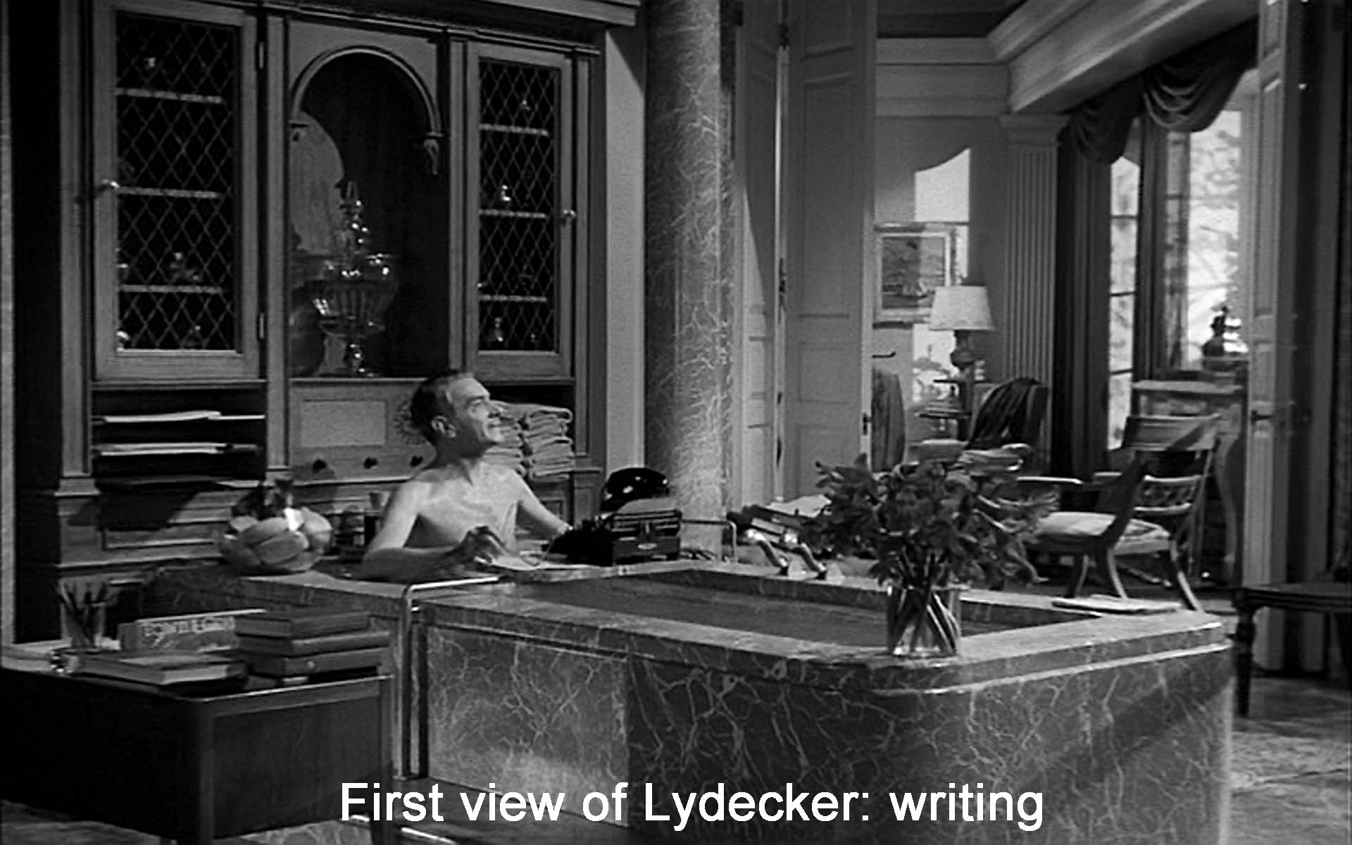 First view of Lydecker: writing