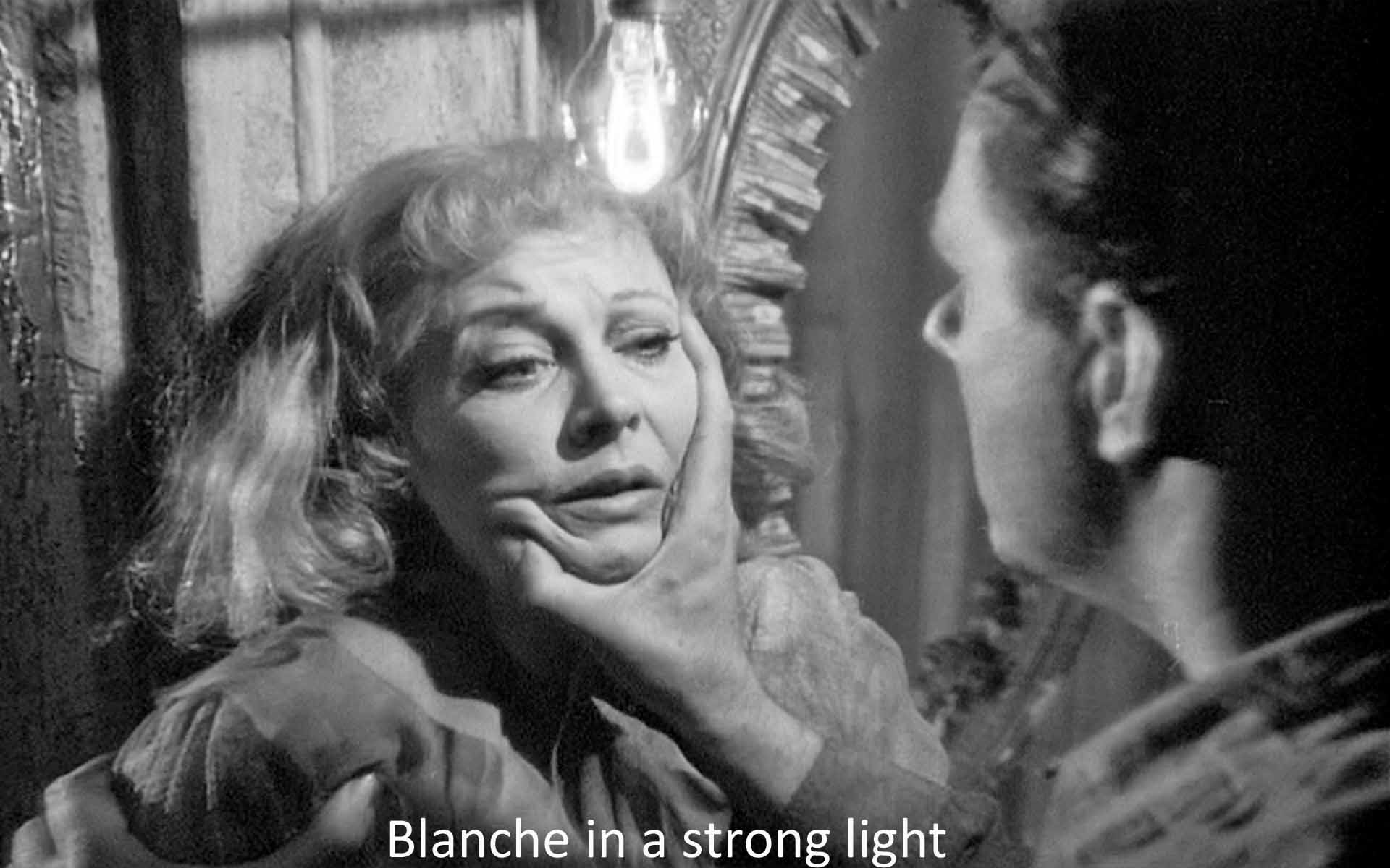 Blanche in a strong light