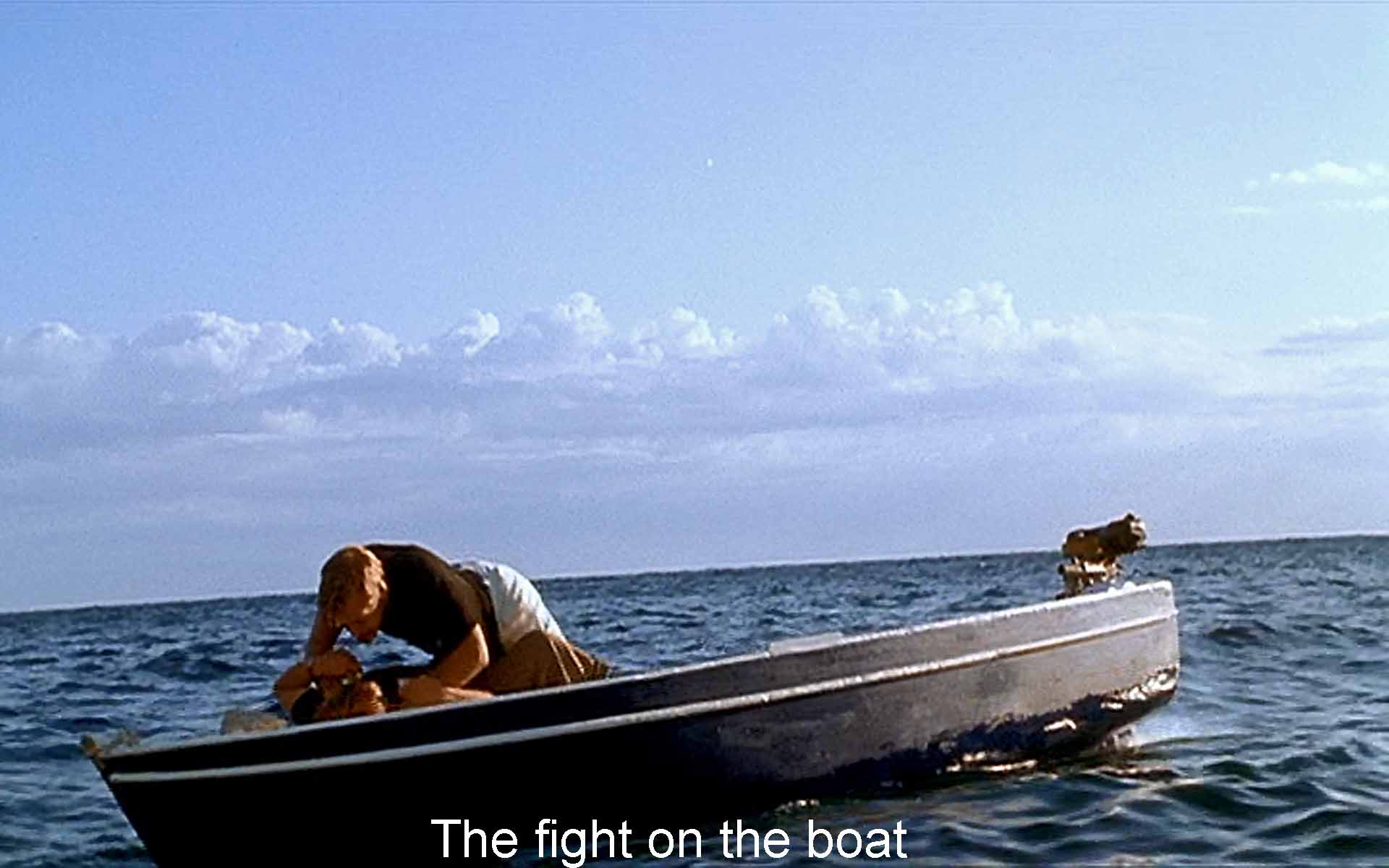 The fight on the boat