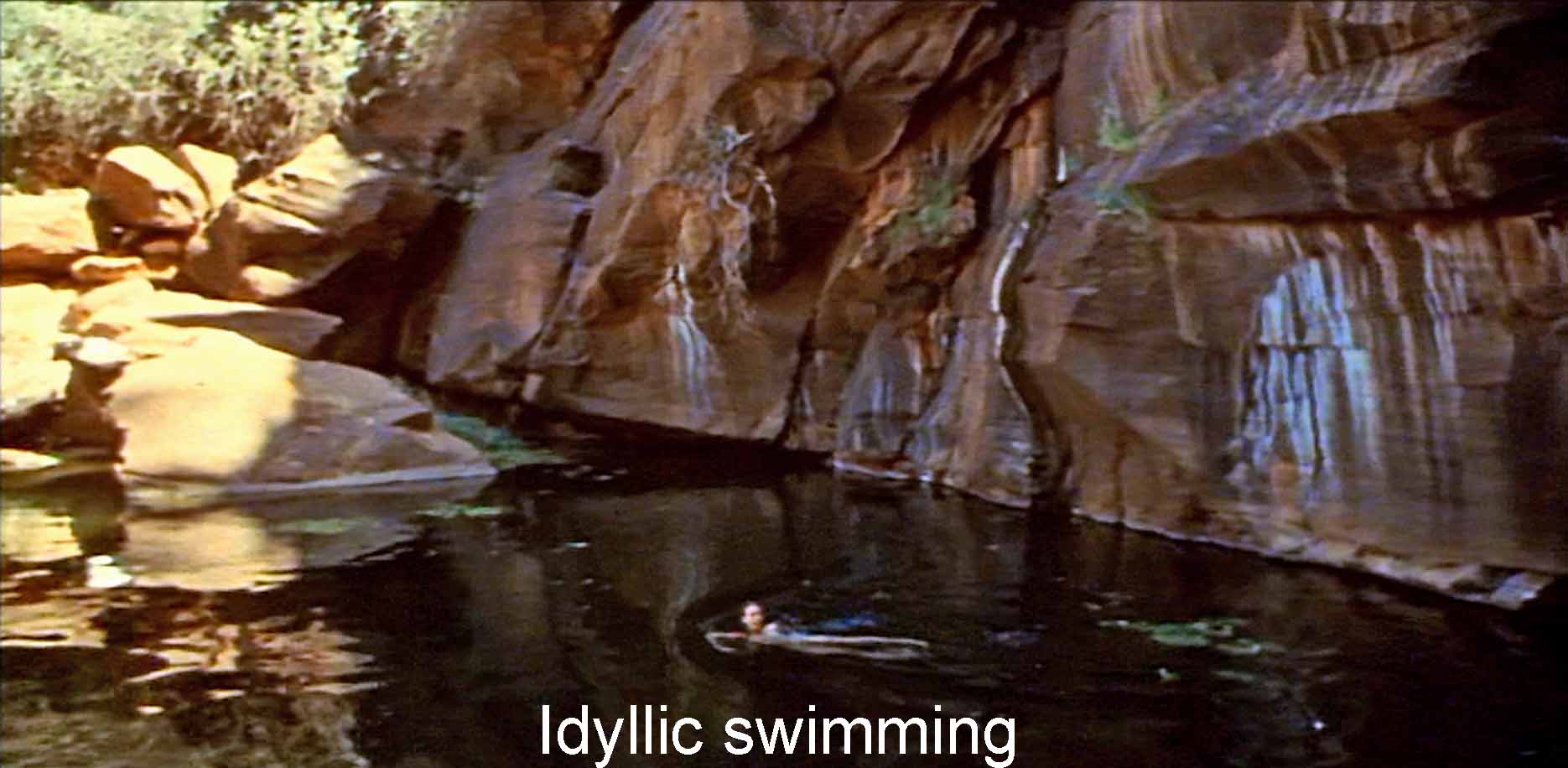 Idyllic swimming